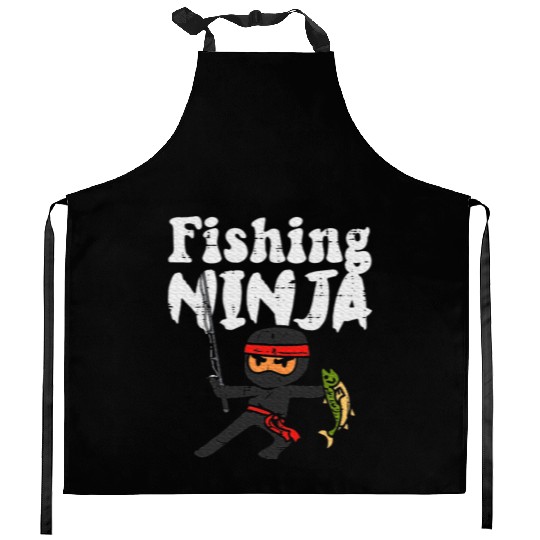 Fishing Ninja Fish Lover Toddler Youth Kitchen Aprons