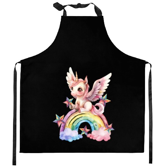 Rainbow & Unicorn Art Gifts for Girls & Teenagers Kitchen Aprons