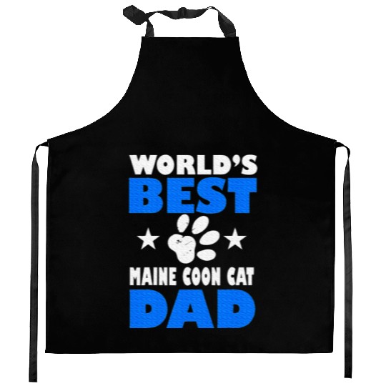 World's Best Maine Cat Dad Owner Lover Kitchen Aprons