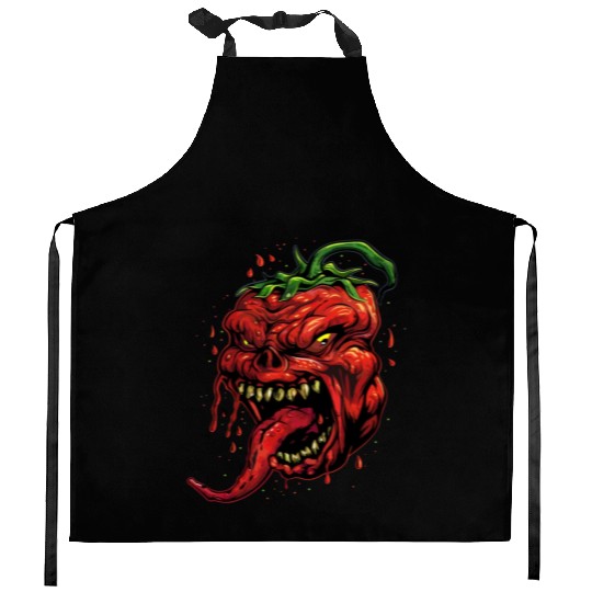 BBQ Hot Chili Carolina Reaper Hot Sauce Gift idea Kitchen Aprons