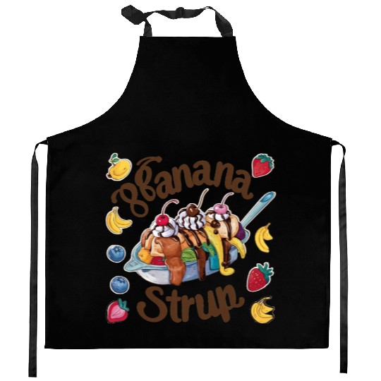 banana split-Delicious sweet Kitchen Aprons