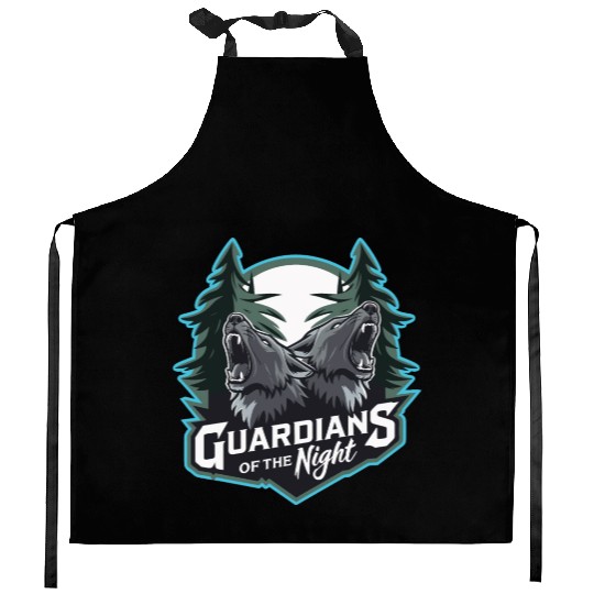 Guardians of the Night Design Kitchen Aprons