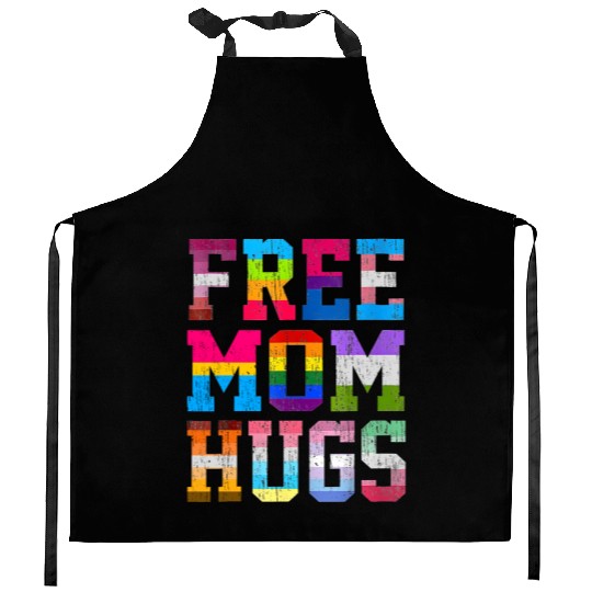 Free Mom Hugs For Pride Month Lgbt MotherS Day Kitchen Aprons