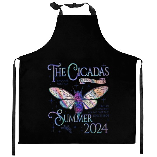 Cicada Nature Lover The Cicadas Reunion Tour Kitchen Aprons