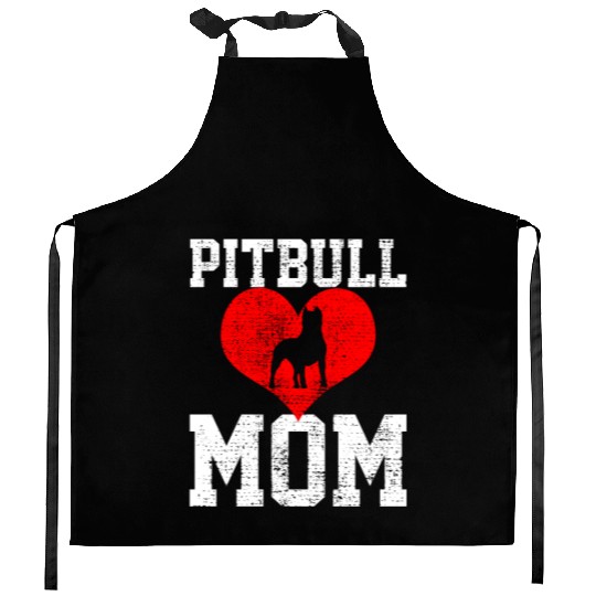 Pitbull Mom Love Mama Unique Artistic Expression Kitchen Aprons