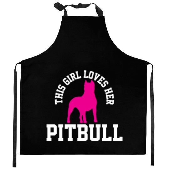 Pitbull Girl Unique Artwork Design Collection Kitchen Aprons
