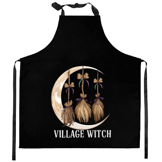 Village Witch Gothic Occult Wicca Pagan Nature Kitchen Aprons