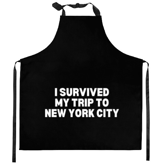 I Survived My Trip To New York City Kitchen Aprons