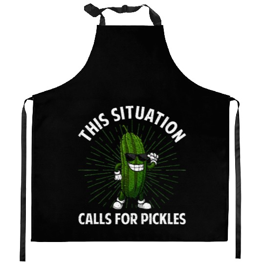 Pickle Design Cucumber Dill Pickle Lover Kitchen Aprons