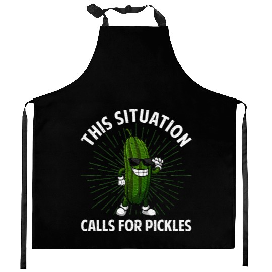 Pickle Design Cucumber Dill Pickle Lover Kitchen Aprons