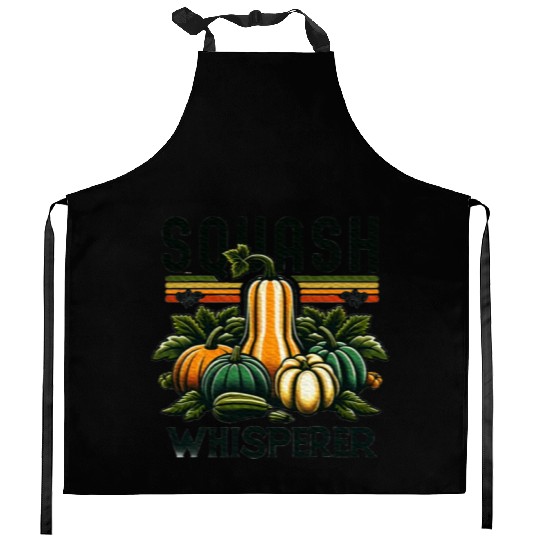 Squash Whisperer Gardener Vegetable Gardening Kitchen Aprons