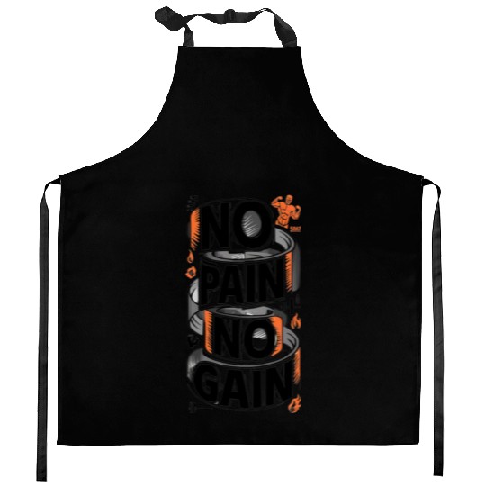 No Pain, No Gain Kitchen Aprons