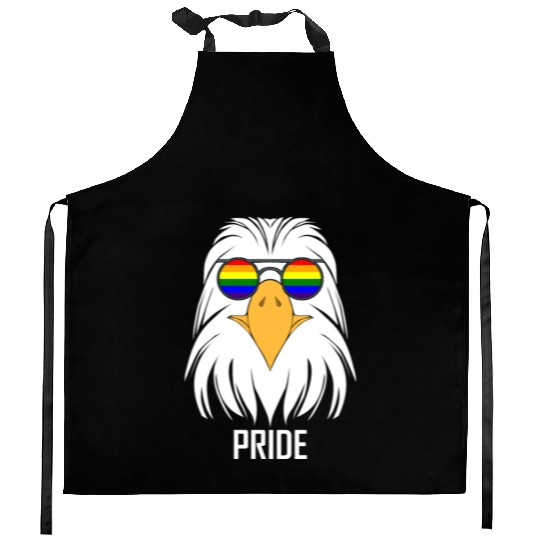 LGBTQ BALD EAGLE PRIDE DESIGN Kitchen Aprons