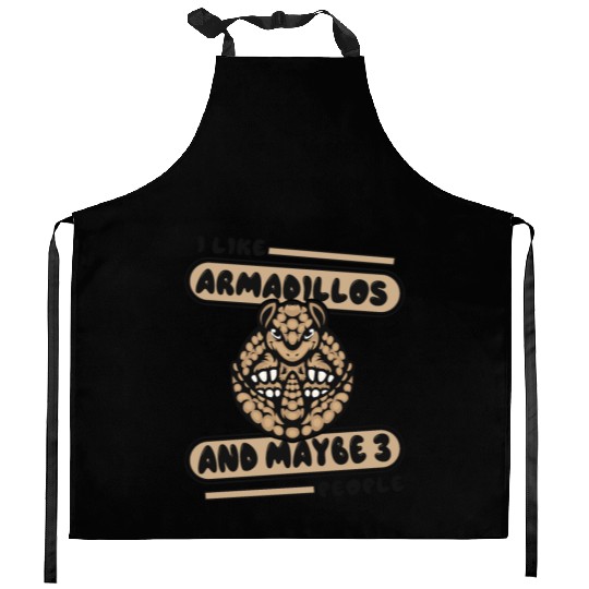 I Like Armadillos And Maybe 3 People Pink Fairy Kitchen Aprons
