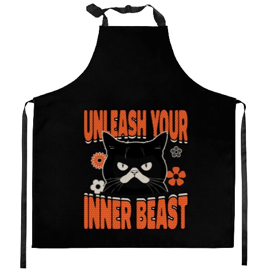 unleash your inner beast Kitchen Aprons