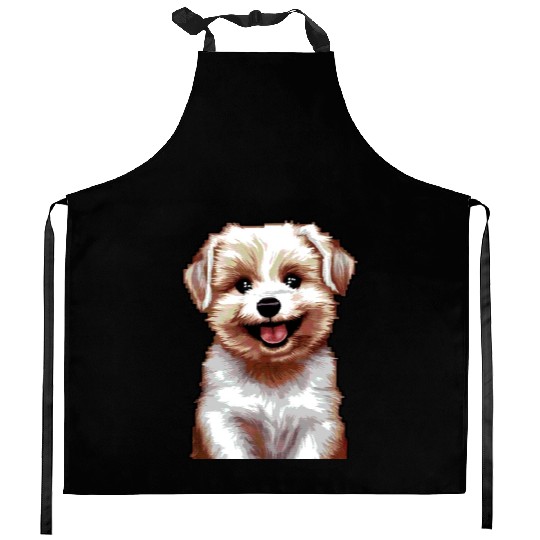 Pixel Puppy Art Kitchen Aprons