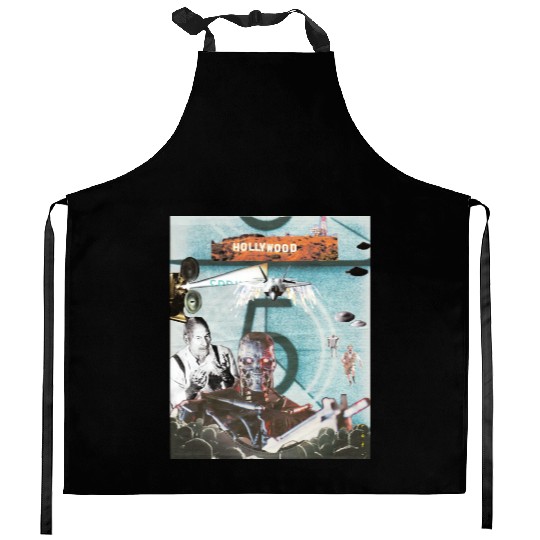 lights camera hollywood Kitchen Aprons