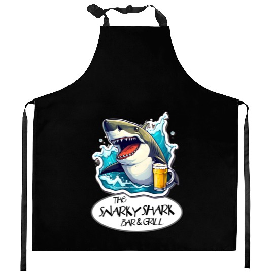 The Snarky Shark Bar & Grill Kitchen Aprons
