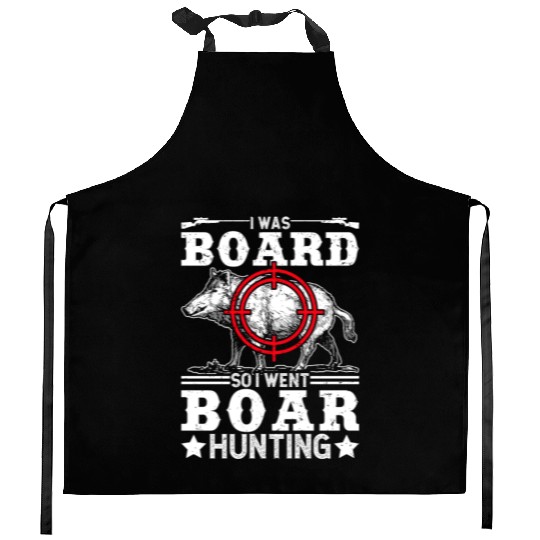 Boar Hunting Funny Wild Hog Hunter Kitchen Aprons