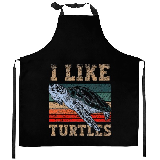I Like Turtles Lover Turtle Pet Animal Kitchen Aprons