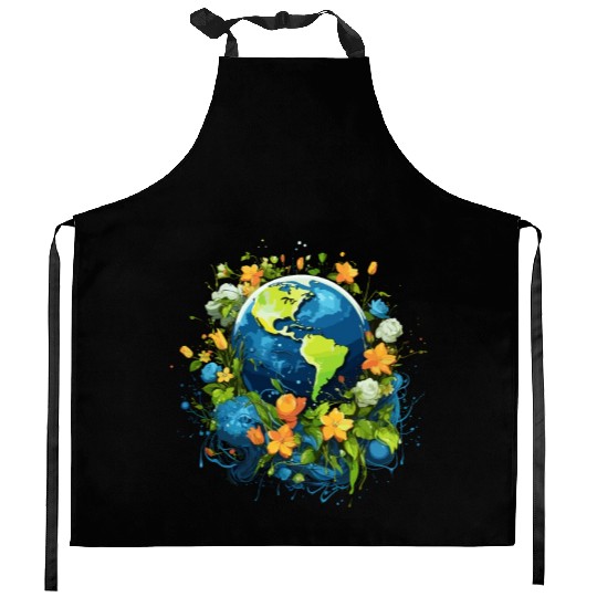 Respect Your Mother Earth Day Save Our Planet Kitchen Aprons