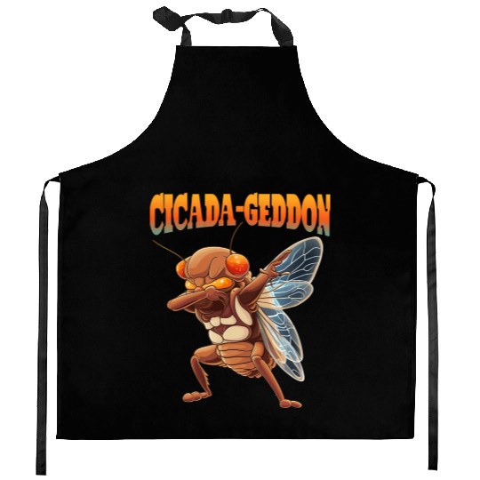 Funny Dabbing Cicada 2024 Dab Kitchen Aprons