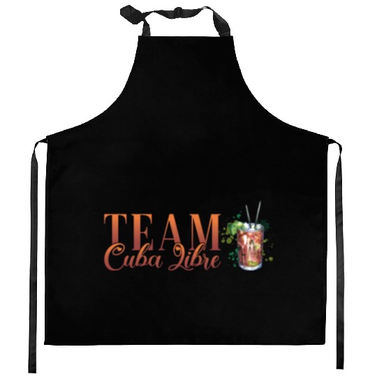 Team Cuba Libre Cocktail Bartender Kitchen Aprons