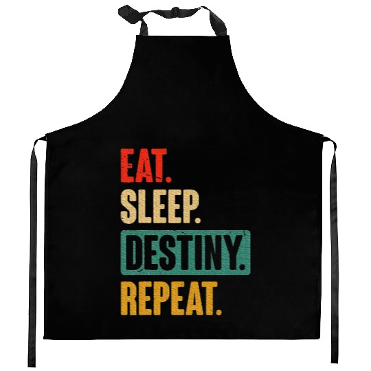 Eat Sleep Destiny Repeat Video Games Gaming Gift Kitchen Aprons