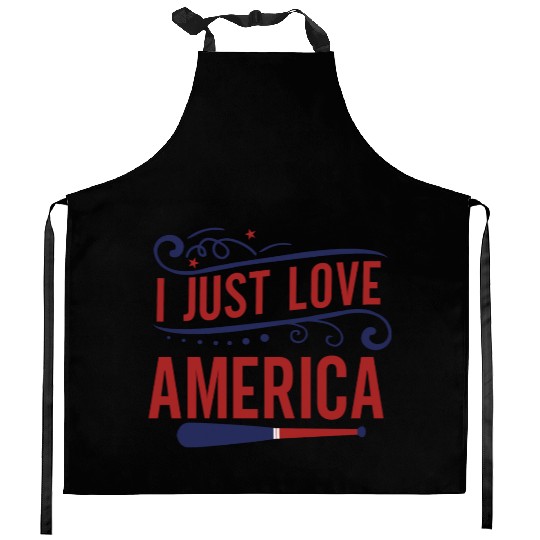 I Just Love America Kitchen Aprons