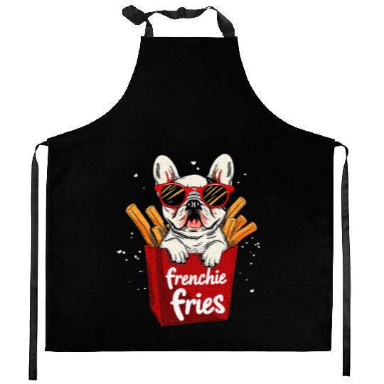 Frenchie Fries French Bulldog Dog Lover Kitchen Aprons