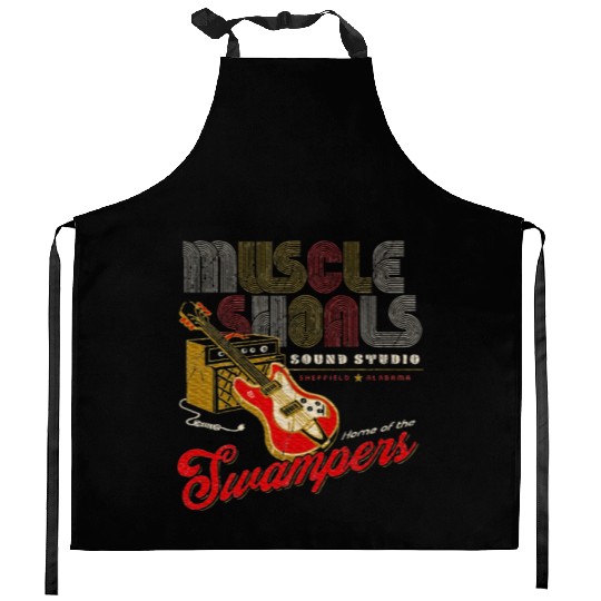 Muscle Shoals Sound Guitar Music Lovers Kitchen Aprons