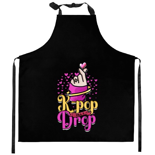 K-Pop Till I Drop Korean Music Kitchen Aprons