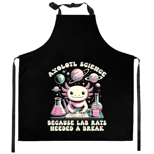 Axolotl Science Teacher Mexican Salamander Kitchen Aprons