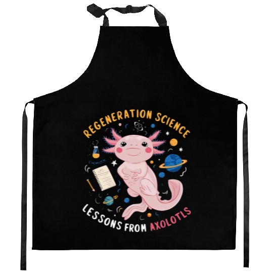 Axolotl Science Teacher Mexican Salamander Kitchen Aprons