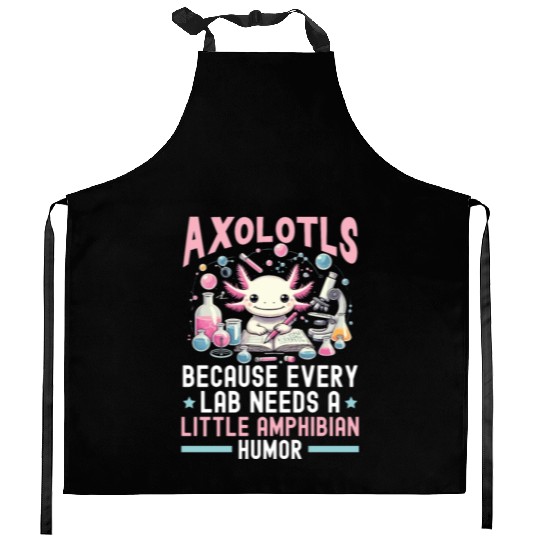 Axolotl Science Teacher Mexican Salamander Kitchen Aprons