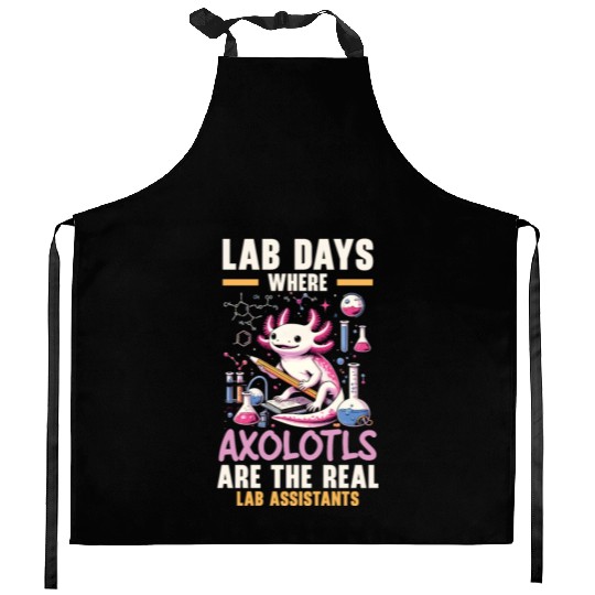 Axolotl Science Teacher Mexican Salamander Kitchen Aprons