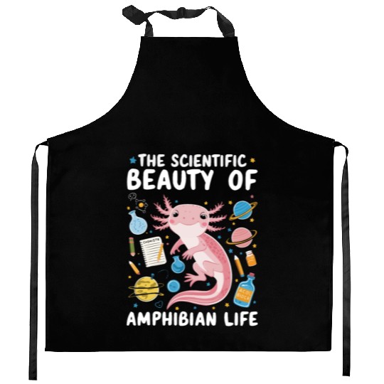 Axolotl Science Teacher Mexican Salamander Kitchen Aprons