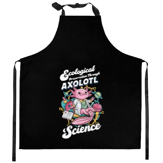 Axolotl Science Teacher Mexican Salamander Kitchen Aprons