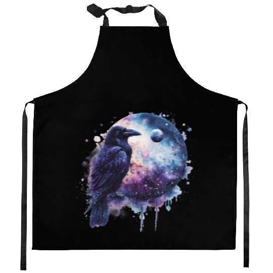 Celestial Raven Clipart Clipart, Crow Bird Witch Kitchen Aprons