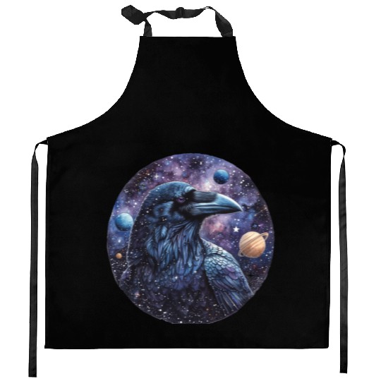 Celestial Raven Clipart Clipart, Crow Bird Witch Kitchen Aprons