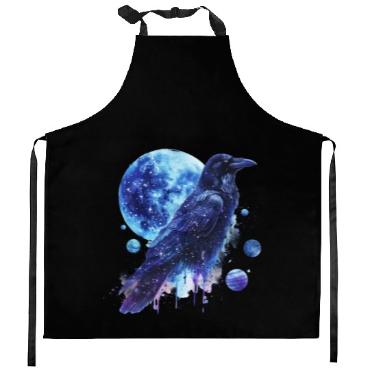 Celestial Raven Clipart Clipart, Crow Bird Witch Kitchen Aprons