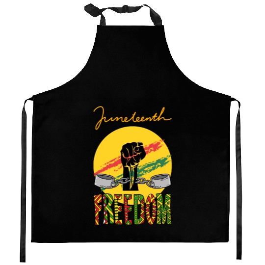 JUNETEENTH FREEDOM APPAREL Kitchen Aprons