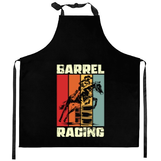 Retro Barrel Racing Gifts Kitchen Aprons