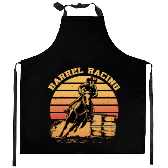 Retro Themed Barrel Racing Gifts Kitchen Aprons