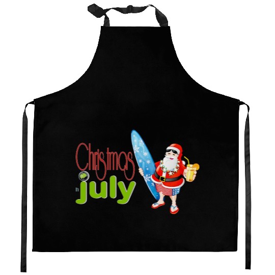 christmas in july Kitchen Aprons