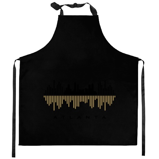 Atlanta City Sound Waves Kitchen Aprons