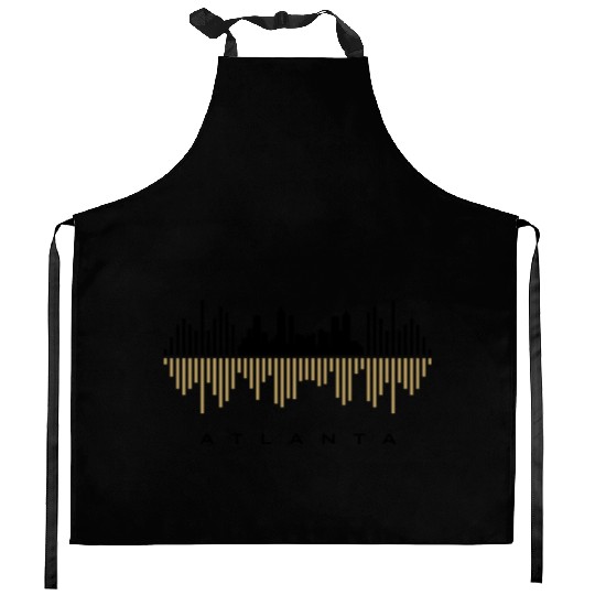 Atlanta City Sound Waves Kitchen Aprons