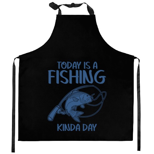 Anlger Fish Fishing Rod Fisherman Kitchen Aprons