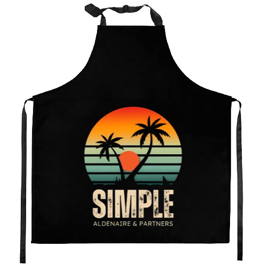 Sunrise on a quiet beach Kitchen Aprons