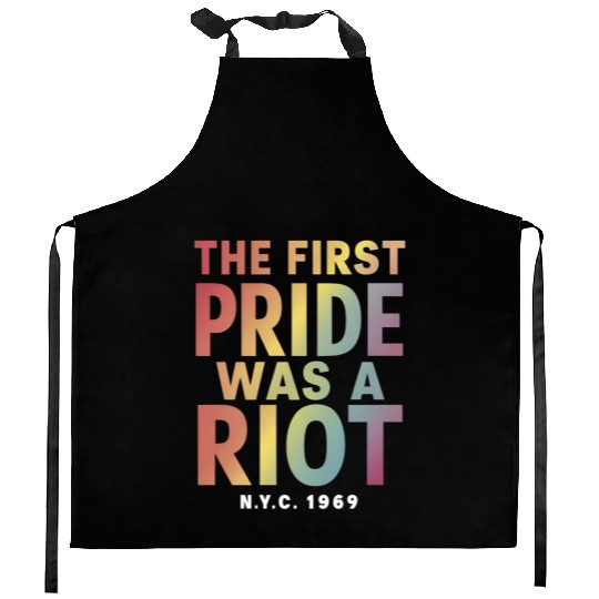 The First Pride Was A Riot LGBT Gay Ally Rainbow Kitchen Aprons
